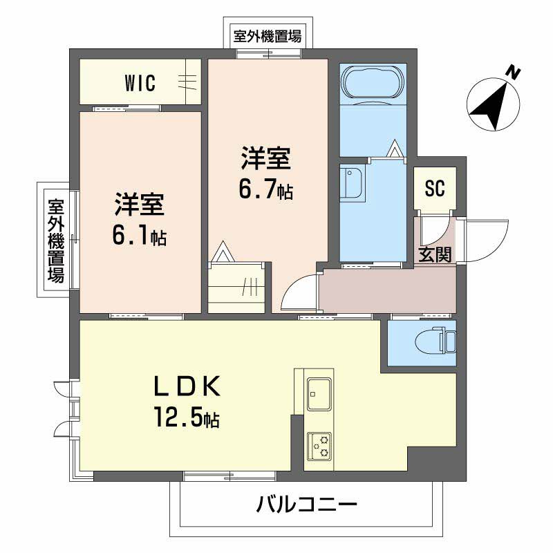 シャーメゾン沖の間取り