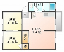 アーバンライフ門田の間取り