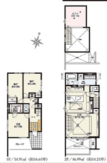 【間取り】 | 中野区上鷺宮3丁目　新築戸建　全5棟 5号棟  11699万円