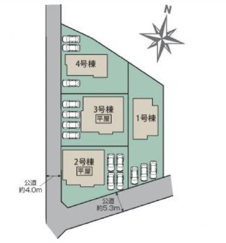 【区画図】 | 羽生市北2丁目　新築戸建　全4棟　4号棟