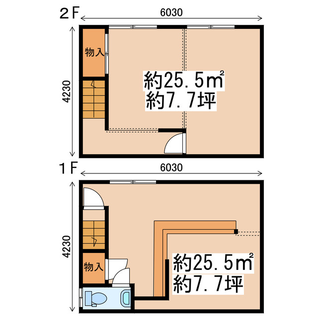 川上町4-1貸店舗の間取り