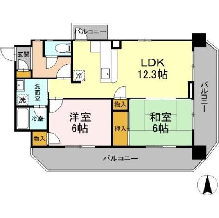 サンライトヒルズ広川の間取り