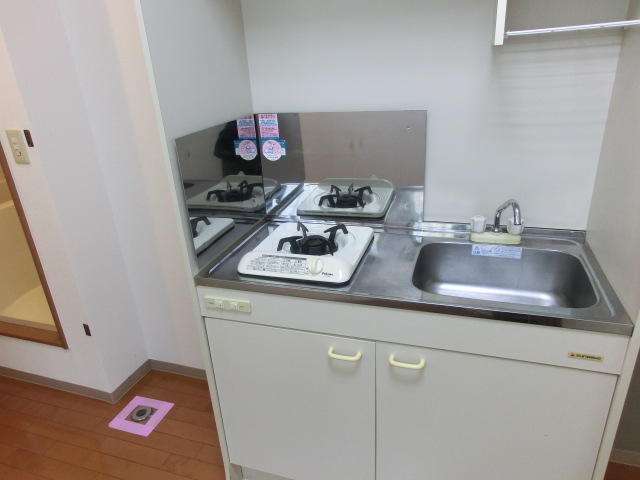 １口ガスコンロ付きキッチン台。