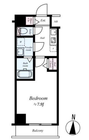プレール・ドゥーク住吉Ⅱの間取り