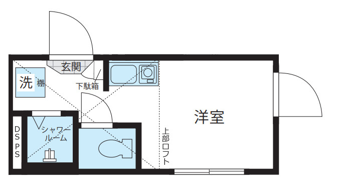 新宿区北新宿３丁目のアパートの間取り