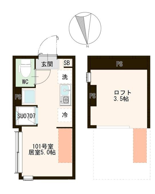 中野区若宮２丁目のアパートの間取り