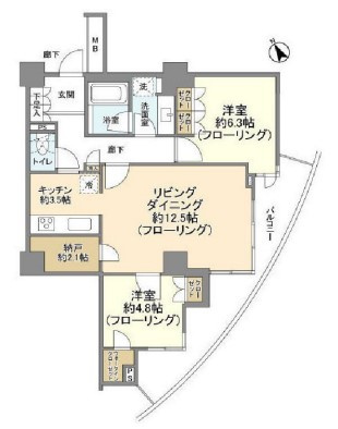 ドレッセ目黒インプレスタワーの間取り