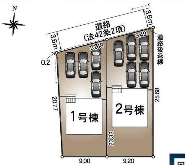 【間取り】 | 浜松市中央区笠井新田町 6期 新築一戸建て 1号棟 | 1号棟の区画図です
