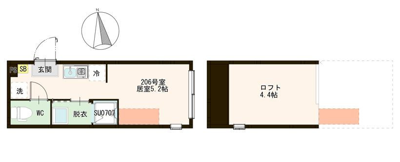 中野区若宮２丁目のアパートの間取り