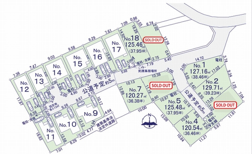 【仲介手数料０円】相模原市中央区上溝Ⅰ期　新築一戸建て　全9棟の区画図|【仲介手数料０円】相模原市中央区上溝Ⅰ期　新築一戸建て　全9棟
