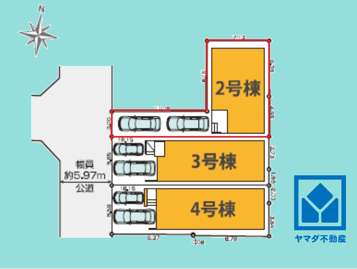 尼崎市稲葉荘　1期の区画図