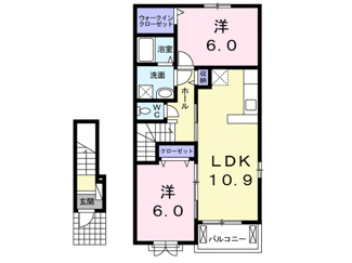 【間取り】 | ベア　フルーツ　Ａ | 間取図