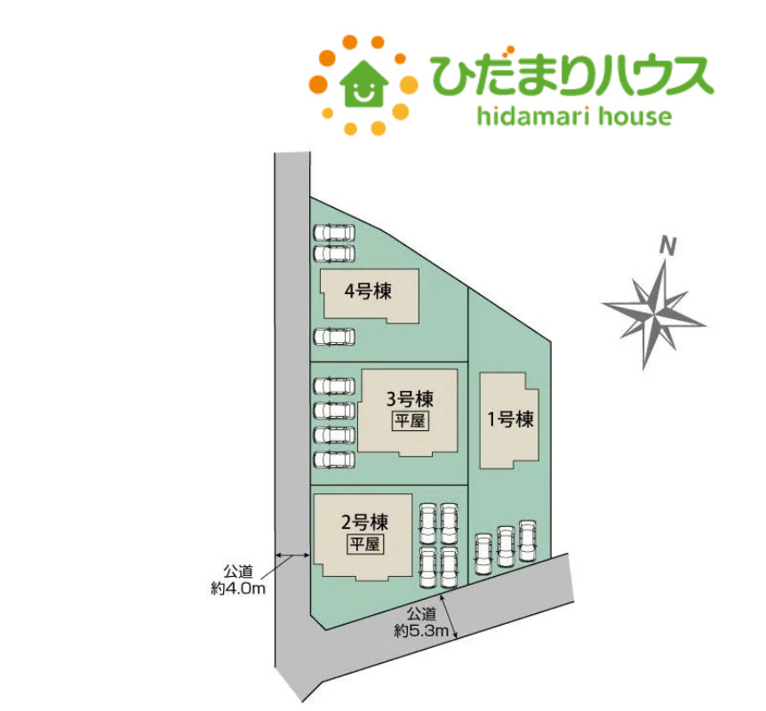 羽生市北2丁目　新築一戸建て　ブルーミングガーデン　04の区画図