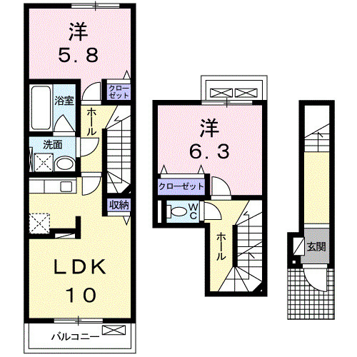エトワールⅡ　Ｂの間取り