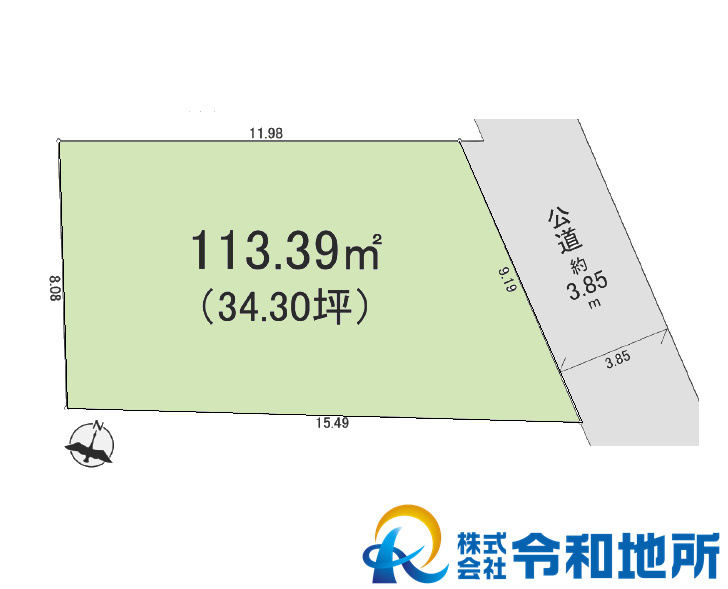 売地　茅ヶ崎市芹沢の土地図