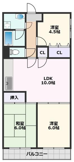 【間取り】 | ユーハイツ千里