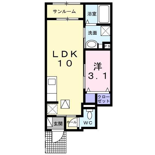 ショコラ西明石の間取り