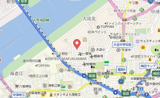 【地図】 | ソルテラスUMEDA　NORTH