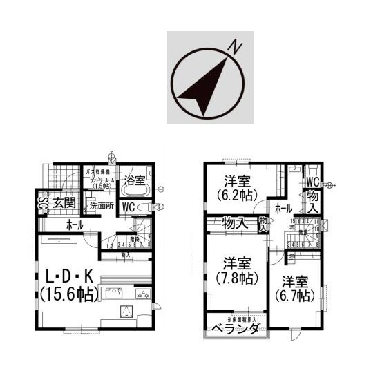 【間取り】 | 清水区西高町　新築戸建　B区画