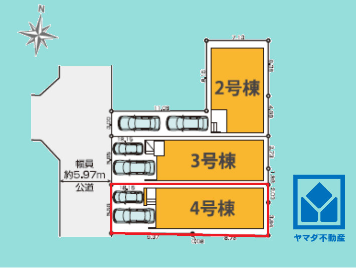 尼崎市稲葉荘　1期の区画図