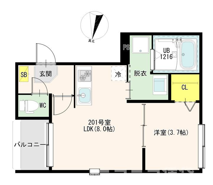 足立区栗原３丁目のアパートの間取り