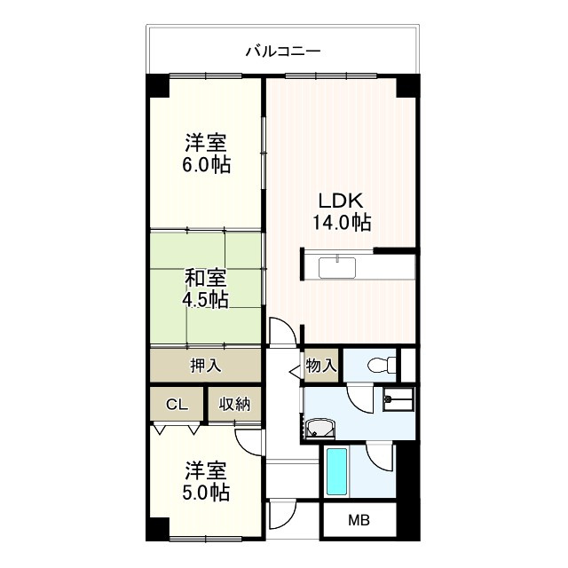メゾンドール富田林の間取り