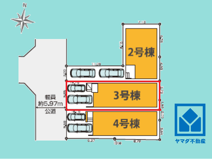 尼崎市稲葉荘　1期の区画図
