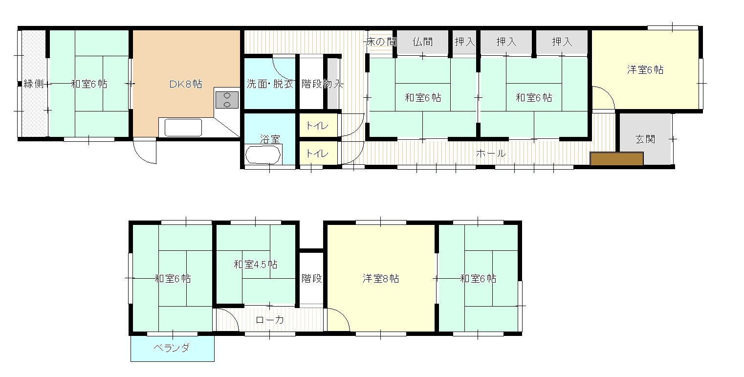 近江八幡市池田町２丁目　中古戸建の間取り