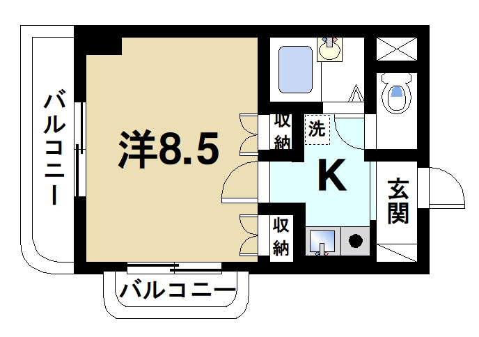 石丸ビルの間取り|一人暮らしを快適に満喫できます