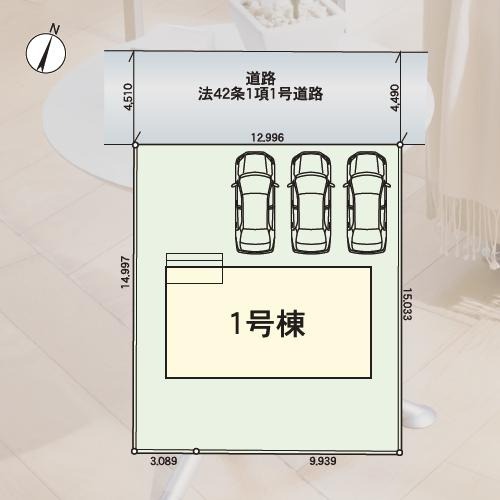 笠間市市野谷第2　新築戸建の区画図