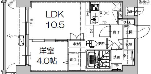 ミラージュパレス新梅田Cieloの間取り