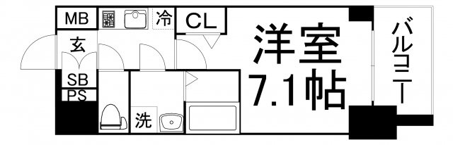 【間取り】 | プレサンス難波フィールド