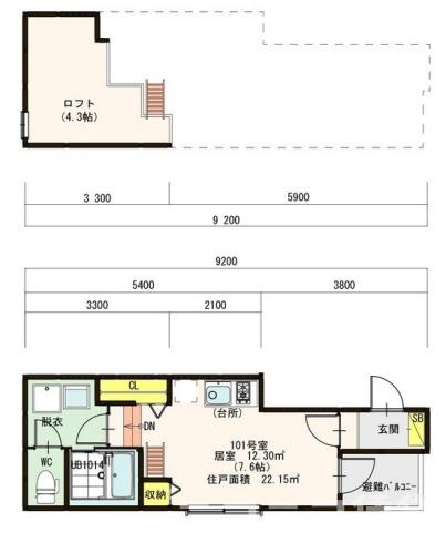 江戸川区南小岩６丁目のアパートの間取り