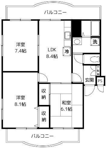 【間取り】 | グリーンヒルＭ