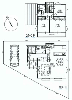 【間取り】 | 【仲介手数料無料！！】日野市日野　新築戸建て（全32棟）27号棟　5290万円 | 27号棟