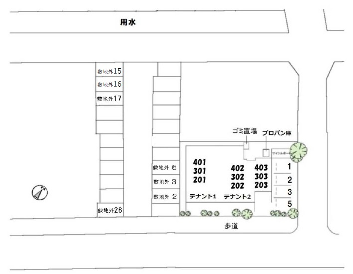 レフィシア津倉の区画図
