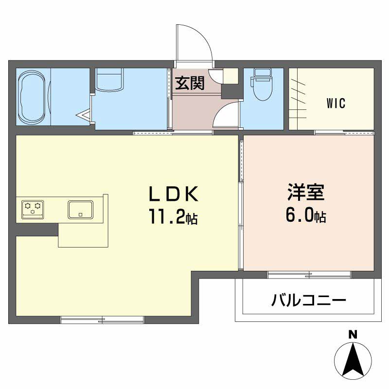 ラ・パルテール新屋敷　Ⅰ の間取り