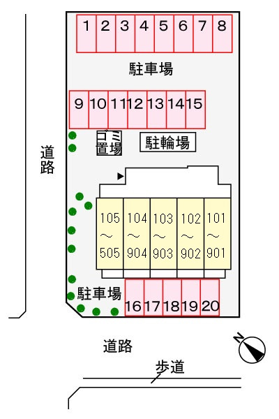 グランジュネッスの区画図