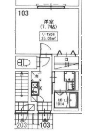 クレアール柴又874番館の間取り