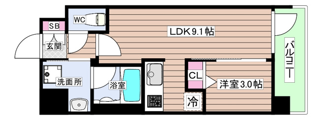 【間取り】 | ソルテラスUMEDA　NORTH