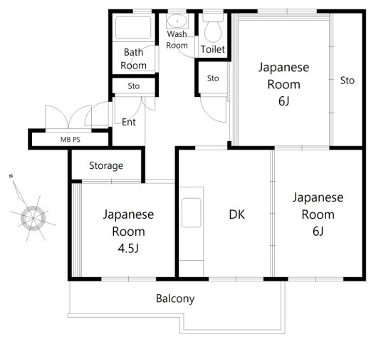 湖北台住宅　第七-2号棟3階の間取り