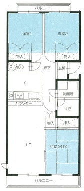 牛久ロイヤルレジデンスAⅢ型の間取り|Ⅲ型