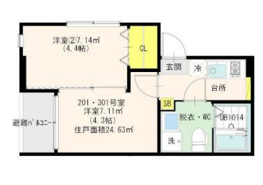 葛飾区東金町３丁目のアパートの間取り
