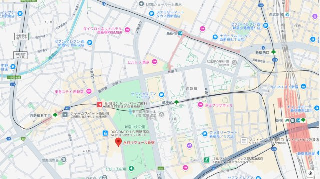 永谷リヴュール新宿の地図|物件所在地