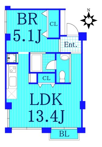 元住吉アートフラッツの間取り|使いやすい間取りです