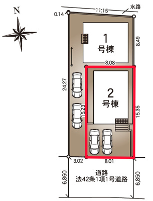【区画図】 | Cradle garden　笹谷第10　2号棟 | ★内覧予約でブランド米2kg★