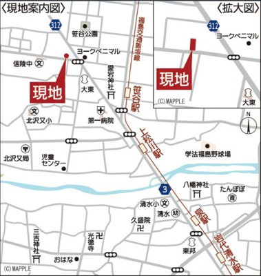 【地図】 | Cradle garden　笹谷第10　2号棟 | ★内覧予約でブランド米2kg★