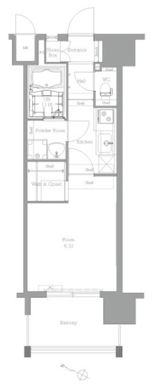 【間取り】 | エンクレスト天神MERSⅡ
