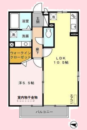 ベルデュール　Ⅱの間取り