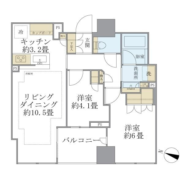 Ｂｒｉｌｌｉａ二番町の間取り